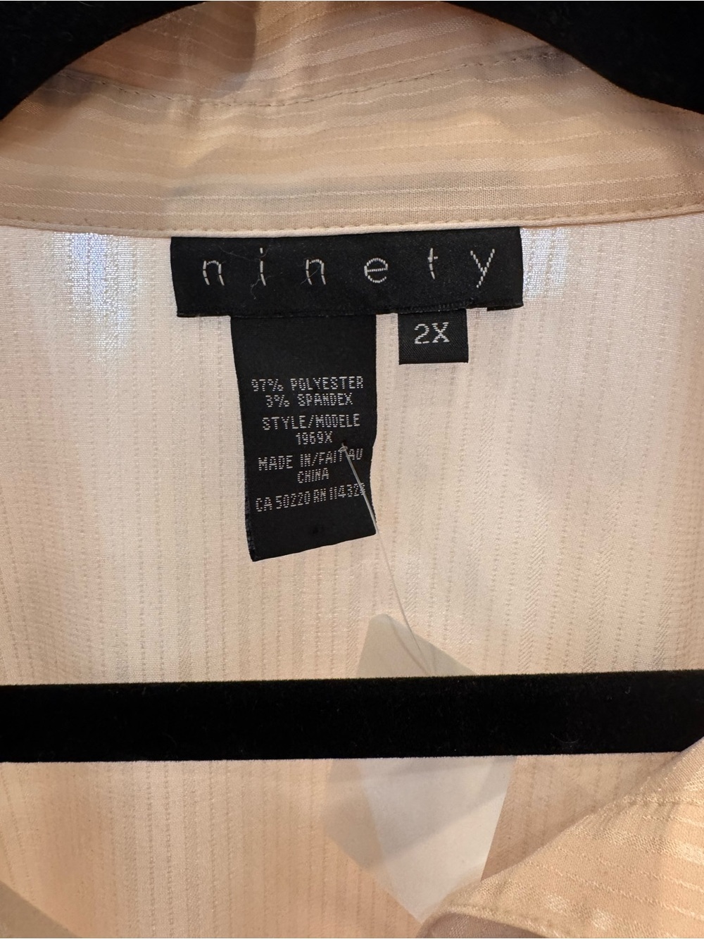 Ninety Light Blush Button-Up Shirt - Picture 3 of 3